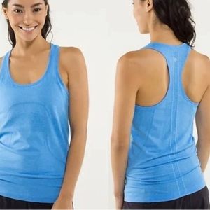 lulu blue tank top size 4 no tag